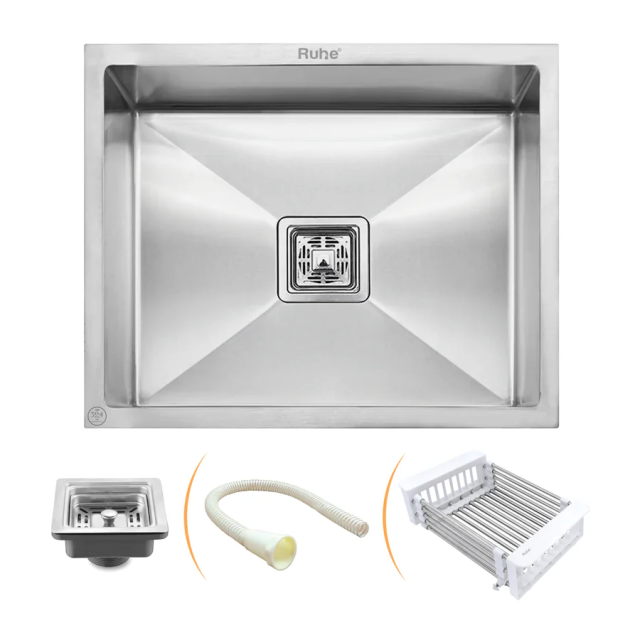 Handmade Single Bowl 304-Grade Kitchen Sink (22 x 18 x 10 Inches)