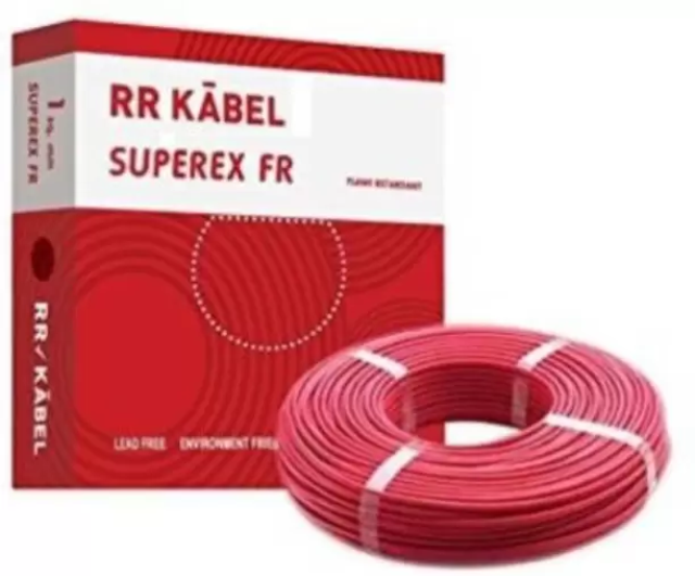 RR KABEL FR PVC 1 sq/mm Red 90 m Wire  (Red)