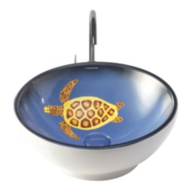 Varmora Deep Ocean Earth 415x415x170 Round Wash Basins