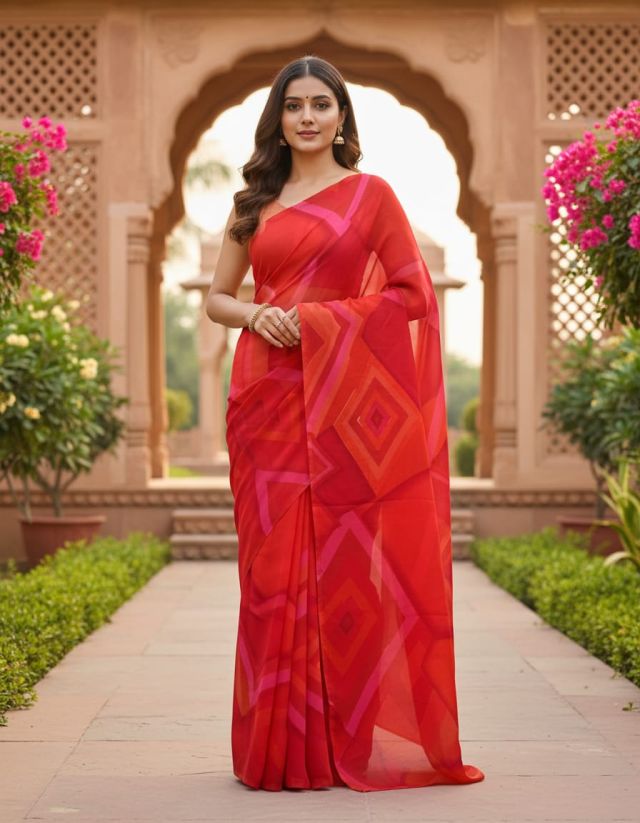 Gerogette saree