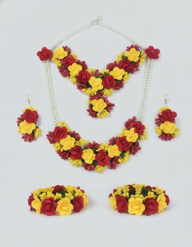 flower jewellery for haldi